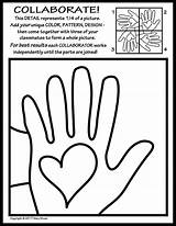 Kindness Collaborative Respect Teamwork Symmetry Radial Cooperation Acceptance Empathy Compassion Tolerance Practice Facilitate Offered Dxf Eps Peace Assignment sketch template