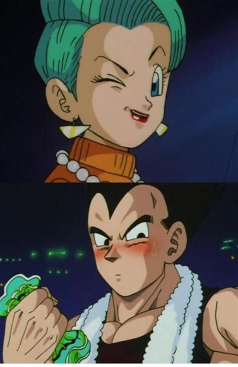 they re like 60 here and she still can make him blush vegeta and bulma the best couple