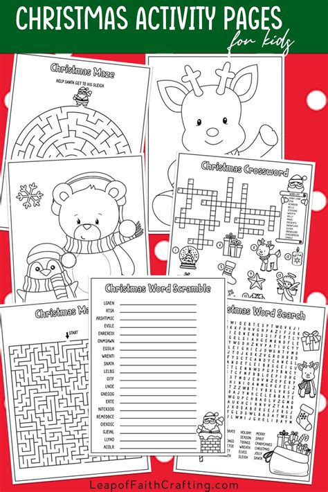 christmas worksheets coloring sheets word search  leap