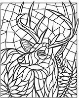 Coloring Books Pages Dover Deer Mandalas Animal Mandala Adults Mosaics Adult sketch template