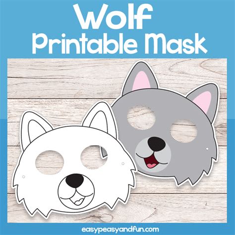 printable wolf mask template easy peasy  fun membership