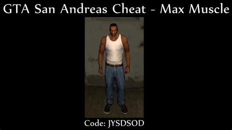 Gta San Andreas Cheat Max Muscle [pc] Youtube