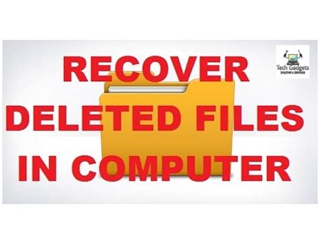 recover deleted files youtube