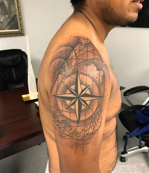 75 rose and compass tattoo designs and meanings choose
