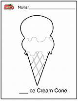 Cone Letter Ice Cream Coloring Preschoolers Worksheets Shape Worksheeto Via sketch template
