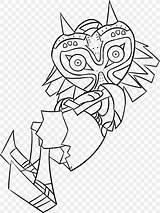 Zelda Mask Majora Ocarina Majoras Breath Pngwing sketch template