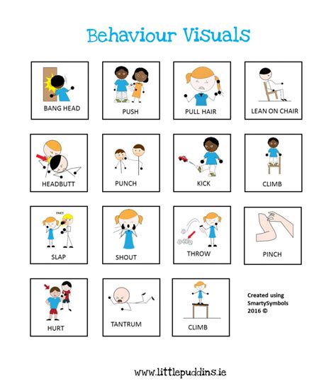 visual cue cards autism worksheet