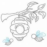 Hive Bees Easydrawingguides sketch template