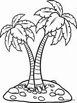 Tree Palm Coloring Pages Printable Color sketch template