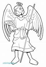 Gabriel Angel Coloring Joseph Mary Pages Getcolorings Color Printable sketch template