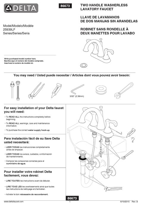 delta lf installation instructions manual   manualslib