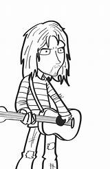 Cobain Kurt Nirvana Coloring Pages Drawing Deviantart Getdrawings Drawings Color sketch template