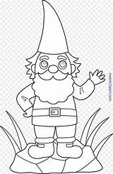 Gnome Coloring Clipart Garden Drawing Book Flower Transparent Silhouette Webstockreview Pages Library sketch template