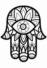 Fatima Hamsa Coloring Disegni Zeichnung Ausmalbild Mosaico Malvorlagen Kostenlos Ojo Patrones Ausdrucken sketch template