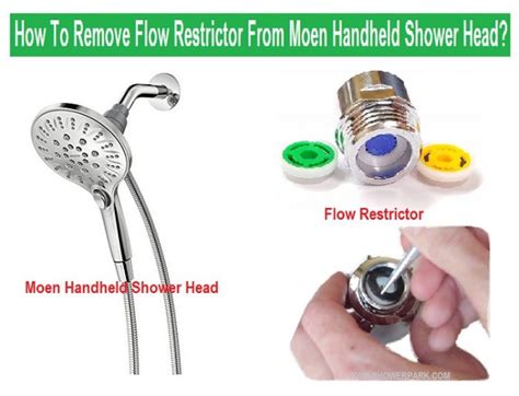 remove flow restrictor  moen handheld shower head