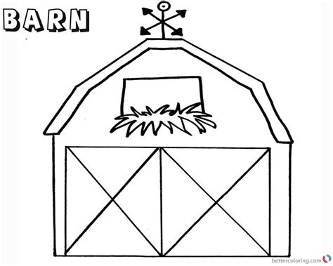 farm barn pages coloring pages