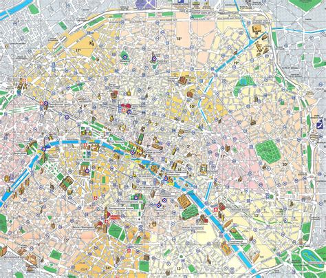 paris map detailed city  metro maps  paris
