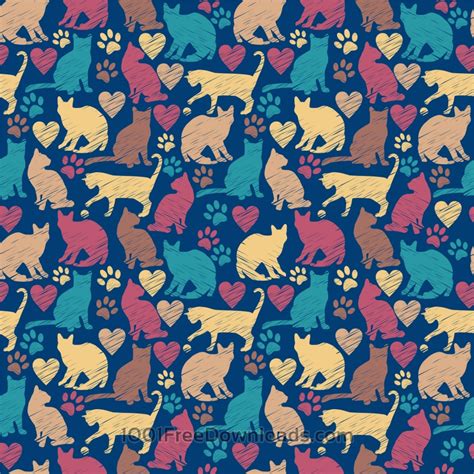 vectors seamless pattern  cats patterns
