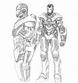 War Machine Coloring Pages Man Iron Print Avengers Colouring Getdrawings Getcolorings sketch template