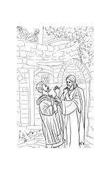 Jesus Heals Coloring Woman Deaf Mute Bleeding Pages sketch template