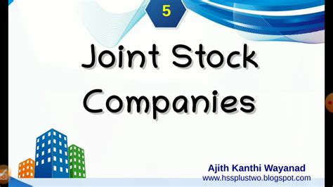 joint stock company part  youtube