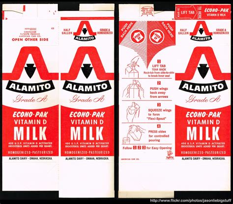 alamito econo pak vitamin  milk milk carton food package box marathon printer sample