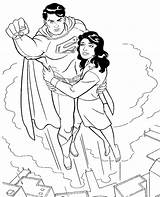 Superman Lois Lane Coloring Colouring Printable Flying Topcoloringpages Sheet sketch template