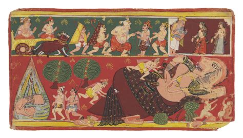A Folio From The Bhagavata Purana Krishna And The Demoness Putana