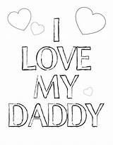 Coloring Daddy Fathers Printable sketch template