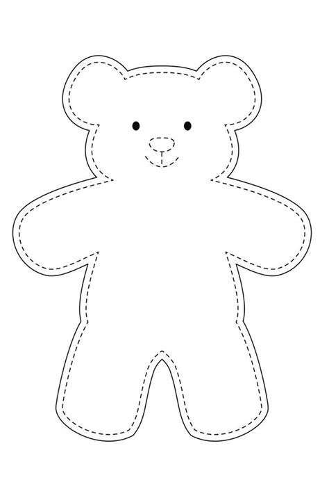 cut  teddy bear template printable printable word searches