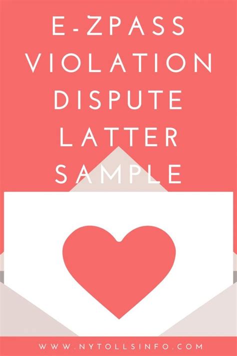zpass violation dispute letter sample