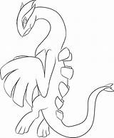 Lugia Lineart sketch template