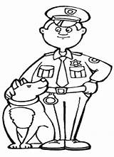 Coloring Police Pages Officer Kids Policeman Visit Printable Color sketch template