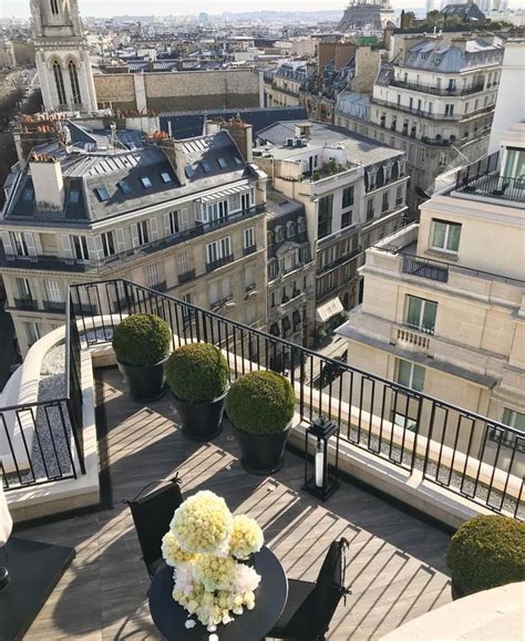 pin  paris   outdoor roof terrace paris instagram  seasons