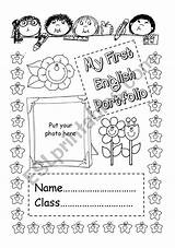 Portfolio English Cover First Worksheet Preview sketch template