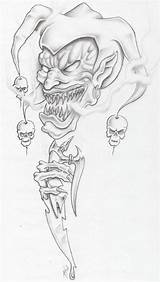 Evil Jester Clown Tattoo Sketches Wicked Drawings Skull Drawing Tattoos Mask Joker Deviantart Gas Jesters Sketch Scary Skulls Stencils Visit sketch template