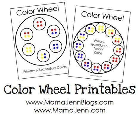 color wheel printables   mamajenncom