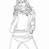 Lovato Demi Demetria Posing Coloring Pages Hellokids sketch template