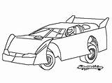 Dirt Late Model Car Sprint Drawing Sketches Coloring Track Race Pages Drawings Oval Paintingvalley sketch template