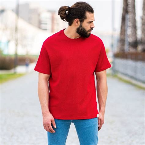 mens dotwork oversize  shirt  red martin valen