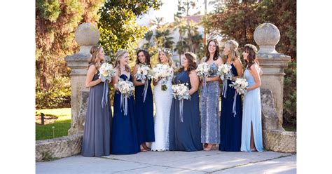 Different Colored Bridesmaid Dresses Add Unique Character Winter