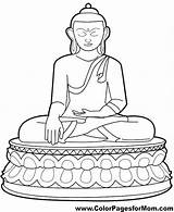 Coloring Pages Buddha Color Buddhist Asian Book Choose Board sketch template