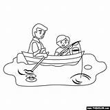 Fishing Coloring Dad Boy Pages sketch template
