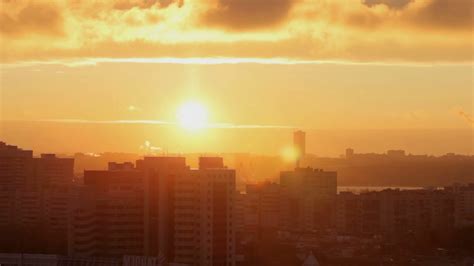 sunrise  city skyline early  morning stock footage sbv
