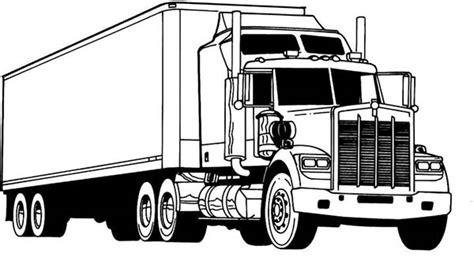 semi truck coloring pages  kids