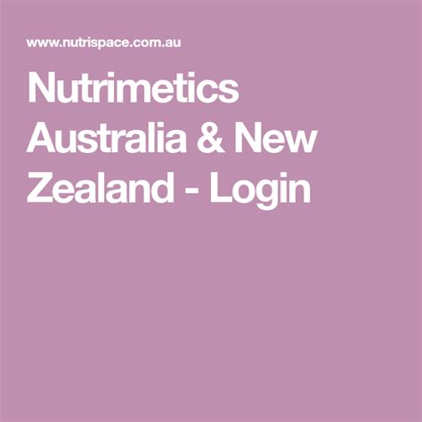 nutrimetics australia  zealand login  zealand australia login