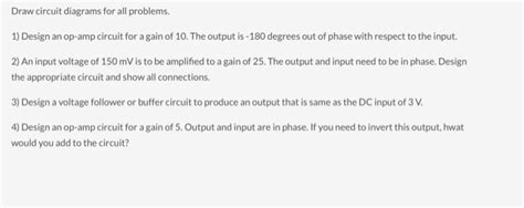 solved draw circuit diagrams   problems design  cheggcom