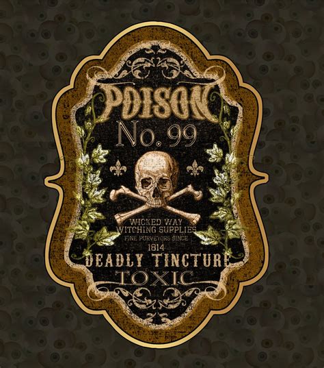 vintage halloween labels     potion  apothecary