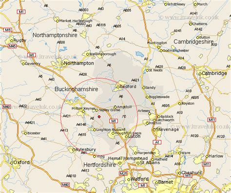 woburn map street  road maps  bedfordshire england uk