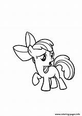 Coloring Pony Little Pages Apple Bloom Printable Print Color Comments Kids sketch template